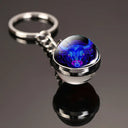 Creative 12 Constellation Key Ring Time Stone Keychain