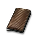 DIENQI Carbon RFID Wallet Male Mini Slim Money Card Holder