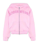 Womens Y2k Aesthetic Zipper Letter Splicing Hoodie Set