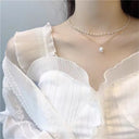 European Vintage Beaded Pearl Choker Necklace for Women