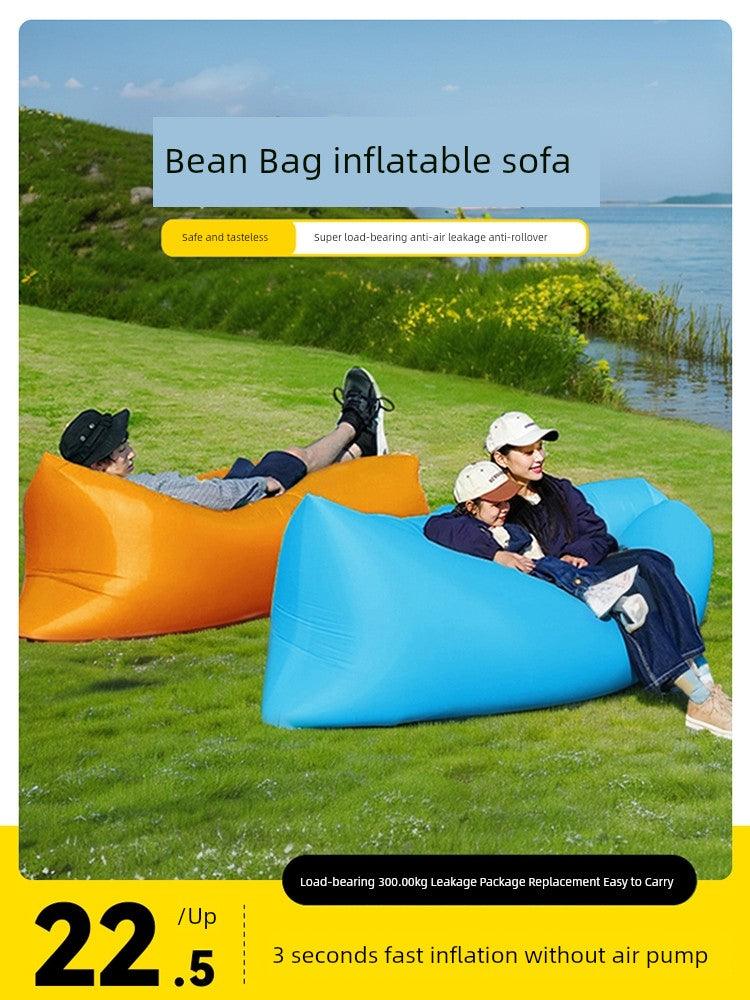 Inflatable Sofa Outdoor Camping Bean Bag Air Single Portable Picnic Music Festival Empty Floatation Bed Tent Foldable