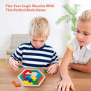 Wooden 3D Hexagonal Brain IQ Educational Puzzle Game for Kids  ourlum.com   