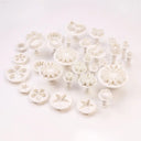 33pcs Plunger Plastic Fondant Cutter Diy Cookie Biscuit Mold Cake Baking Tools