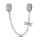 Safety Chain Silver Plated Beads Classic Safety Chain Charm