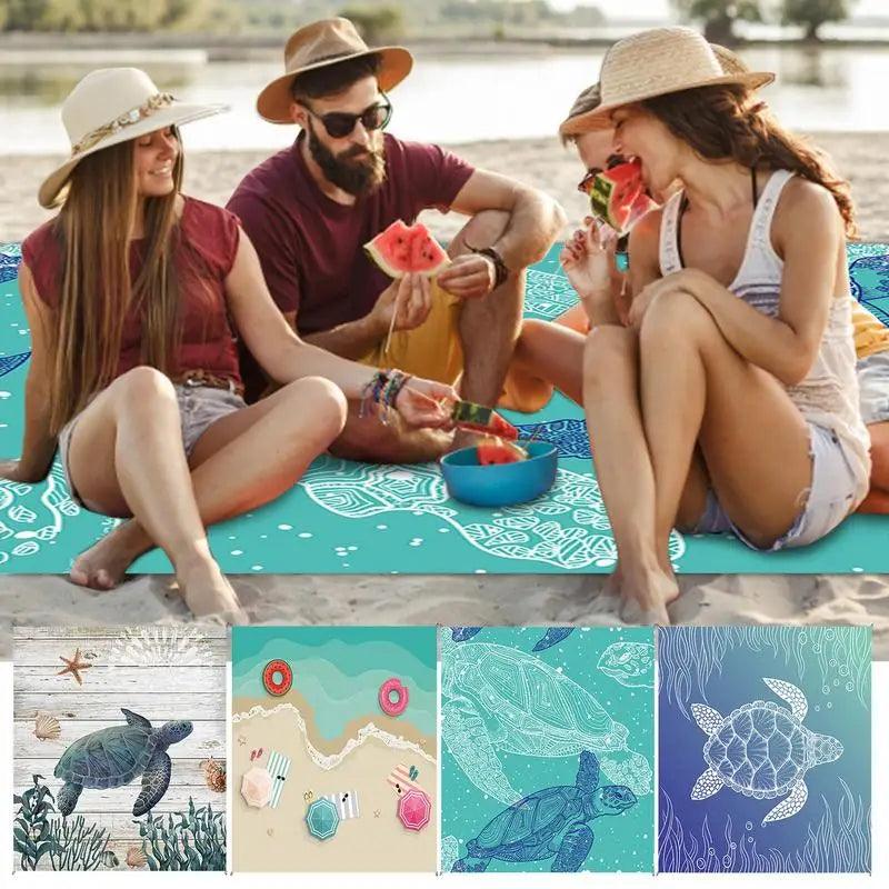 Waterproof Sandproof Beach Mat Folding Camping Supplies Blanket Portable Lightweight Outdoor Relax Picnic Travel Mat 200 X 210cm