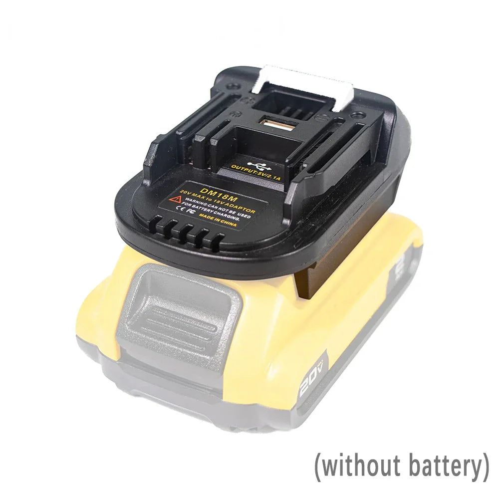 DM18M Battery Adapter: Convert Milwaukee Dewalt 20V to Makita 18V Batteries