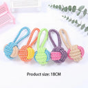 Cotton Rope Dog Toy Colorful Teething Chew for Small Dogs