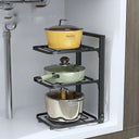 Versatile Adjustable Pot Lid Rack Organizer for Cookware Storage