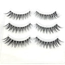 NEW 3D Mink Lashes Natural short Full Strip Lashes Transparent terrier Short Mink Lashes Style False Eyelashes  ourlum.com 3pairs LX02  