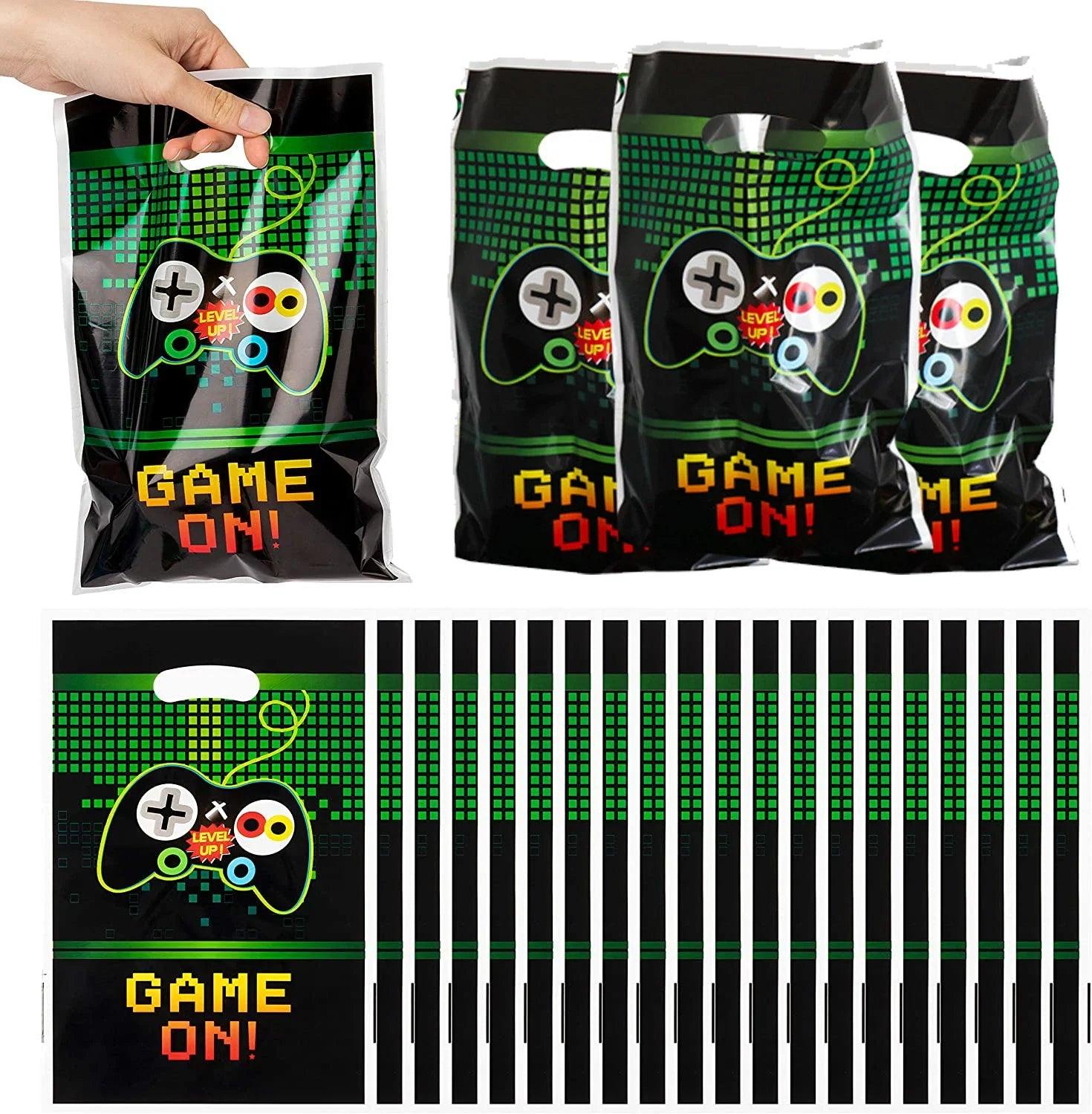 10pcs Video Games Party Favor Bags Plastic Loot Gifts Bags Goody Candy Treat Bags for Kids Birthday Party Supplies Decorations  ourlum.com   