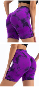 High-Waisted Seamless Tie-Dye Butt Lift Leggings for Women