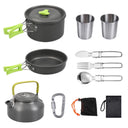 Lightweight Aluminum Camping Cookware Set for 2-3 People