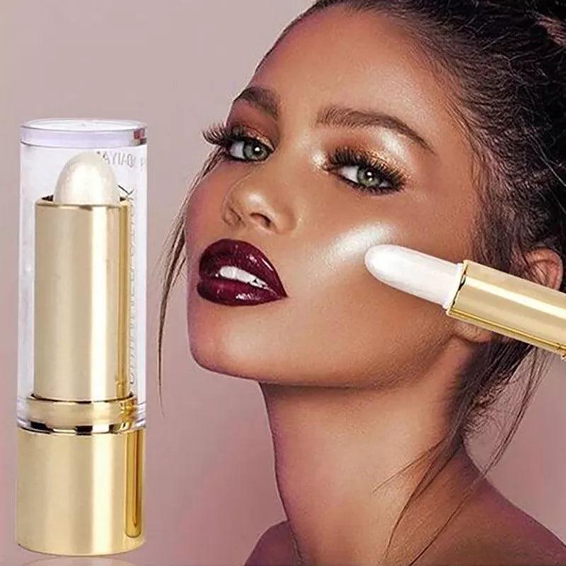 3 Colors 3D Face Brighten Highlighter Bar Cosmetic Face Contour Bronzer Shimmer Highlighter Stick Concealer Cream Makeup tool  ourlum.com   