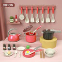 32-Piece Kids Cooking Playset for Pretend Kitchen Fun