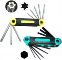 8 In 1 Folding Hex Wrench Metal Metric Allen Wrench Set