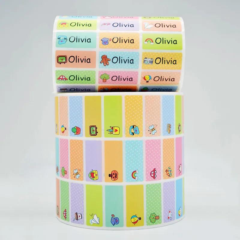 Customizable Waterproof Name Tag Sticker Set for Kids - Pack of 120  ourlum.com   