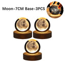 USB LED night light, Galaxy Crystal Ball lamp, 3D planet moon lamp, home decoration  ourlum.com B-Moon-3PCS  