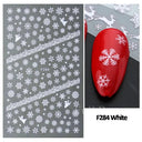 Winter Snowflake Nail Art Stickers for Holiday Glam Designs