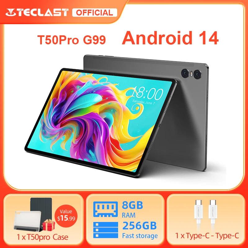 Teclast T50Pro 11" Android Tablet - MTK G99, 16GB RAM, 256GB Storage, 4G LTE, Large Battery, GPS, Fast Charging