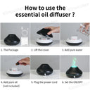 Kinscoter USB Essential Oil Diffuser with Flame Light