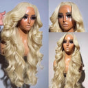 613 Honey Blonde Body Wave Lace Front Wig Premium Quality