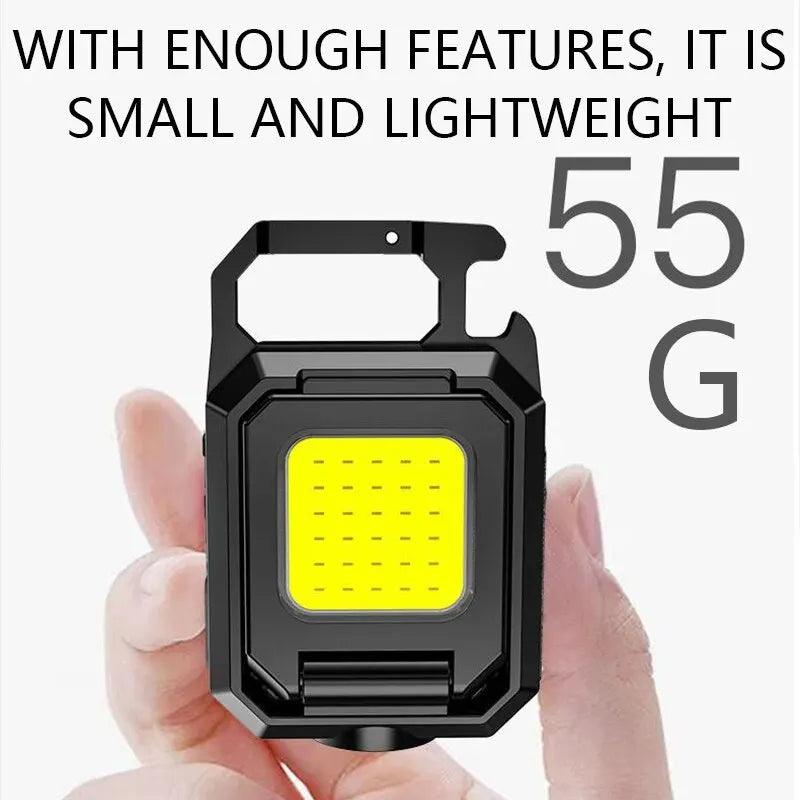 LED Keychain Flashlight: Portable USB Rechargeable Magnet Light  ourlum.com   