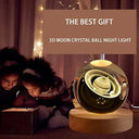 Valentines Day Gift  Galaxy Crystal Ball lamp 3D planet moon lamp USB LED night light  ourlum.com   