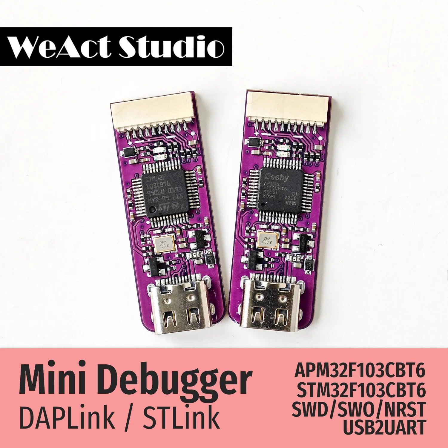 WeAct Mini Debugger: Versatile Debugging Tool for STM32 Microcontrollers  ourlum.com DAPLink-APM32  