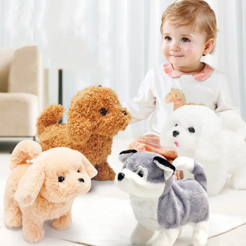 Electric Interactive Puppy Plush Toy: Cute Dog Robot for Kids Birthday Gift  ourlum.com   