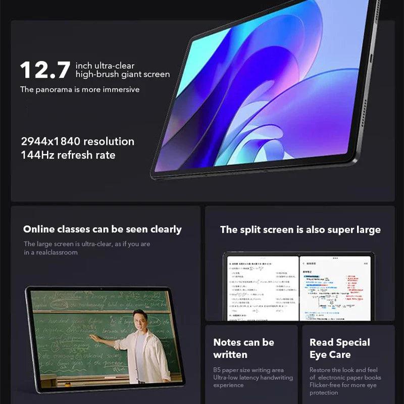 New  Xiaoxin Pad Pro Snapdragon 870 12.7" LCD  Android 13 Tablet Screen 144Hz 8GB 128GB/256GB 10200mAh Battery Android 13  ourlum.com   