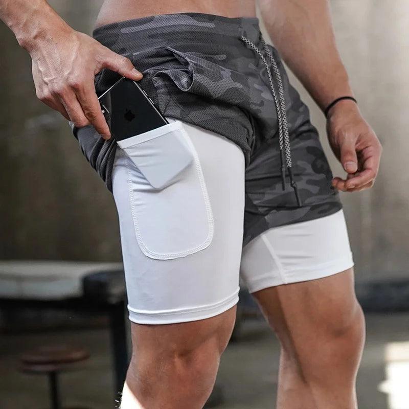 Realxizi Men's 2-In-1 Compression Running Shorts: Upgrade Performance!  ourlum.com   