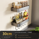 Suction Cup Punch-Free Wall Condiment Hook Rack Storage