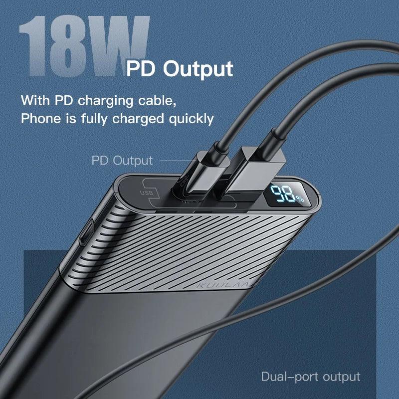 KUULAA Power Bank: Fast Charging Solution with Dual Ports & Digital Display  ourlum.com   