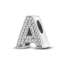 Hot Sale Silver Plated Color Letter Charm Beads for Women