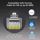 ZoeRax RJ45 Pass Through Connectors: Effortless Custom Ethernet Cables  ourlum.com OD 1.1mm 100PCS United State