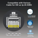 ZoeRax High-Speed Pass Through Ethernet Network Connectors  ourlum.com OD 1.1mm 100PCS United State