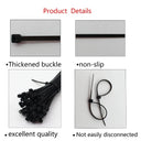 100 Pieces Black Red 4x200mm Cable Ties Fastening Rings