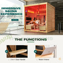 Luxurious 2-Person Indoor Infrared Sauna with Recliners