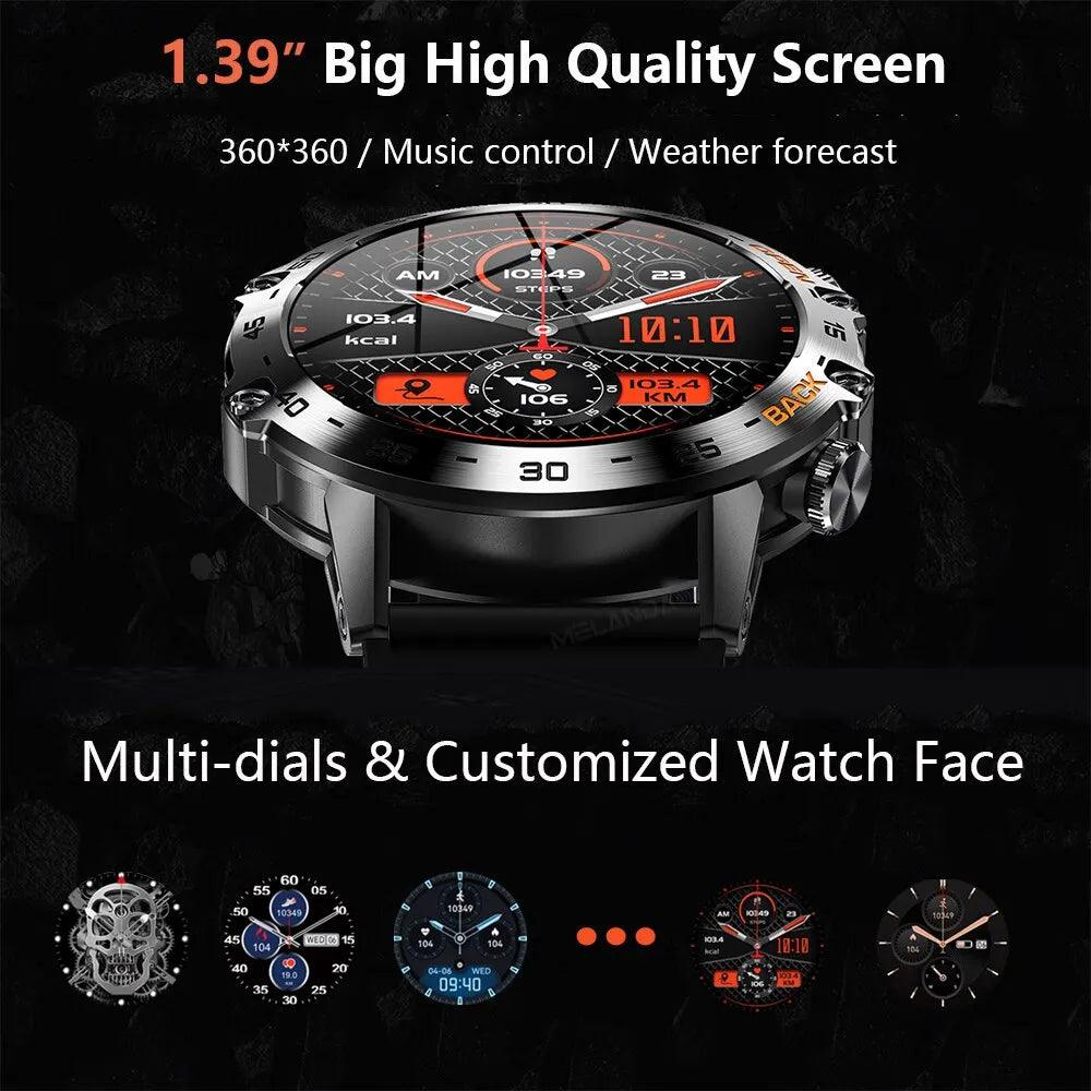 MELANDA Steel Smart Watch: Ultimate Sports Tracker with Bluetooth Call  ourlum.com   