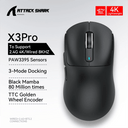 X3 PixArt Bluetooth Gaming Mouse: Precision for Pro Gamers  ourlum.com X3Pro Black-4K  