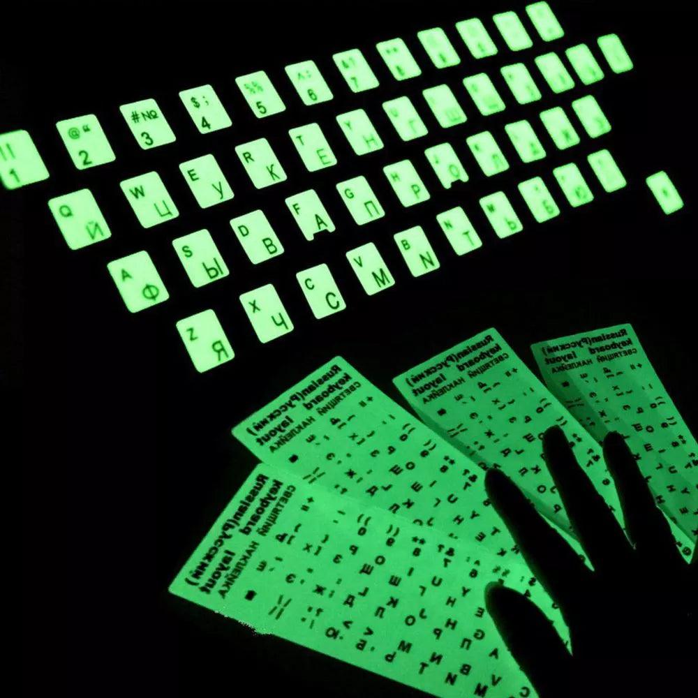 Illuminate Your Keyboard: Luminous Multilingual Stickers: Typing Upgrade  ourlum.com   