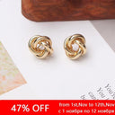 Gold Twist Stud Earrings: Elevate Your Style Elegantly