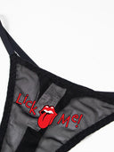 Sultry Mesh Thong Lingerie Femme Fatale Seduction Wear