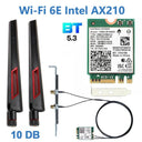 Intel AX210 Tri-Band WiFi Adapter: Enhanced Networking & Bluetooth  ourlum.com With 10DB Antenna  