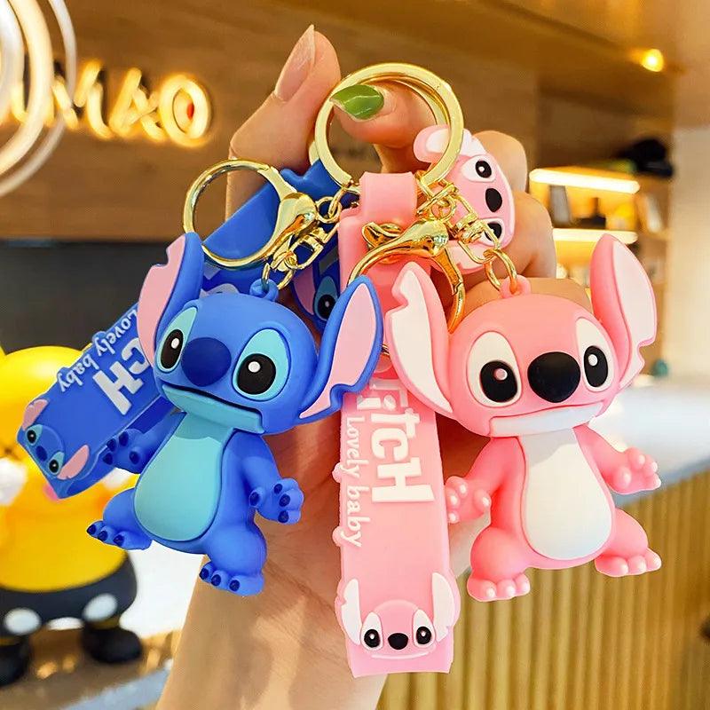 Disney Character PVC Keychain: Minnie, Mickey, Stitch Cute Doll Keyring - Kids Gifts  ourlum.com   