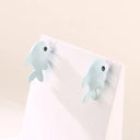 Animal Cartoon Stud Earrings: Playful Dinosaur Dog Whale