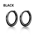 Punk Stainless Steel Stud Earrings Edgy Vintage Hip-Hop Jewelry