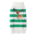 Cozy Snowman Print Winter Pet Sweater for Dogs and Cats  ourlum.com Green Bell XS 