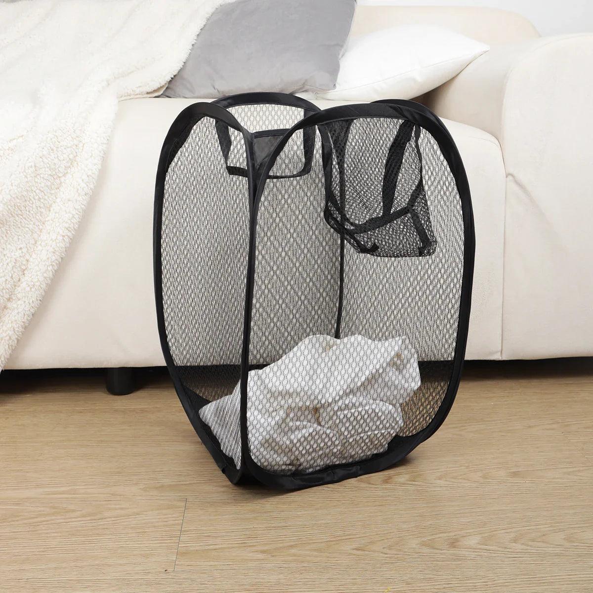 Mesh Laundry Basket Organizer for Clothes Storage and Travel  ourlum.com   