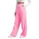 Women’s Drawstring Sweatpants Wide Straight Leg Casual Pants